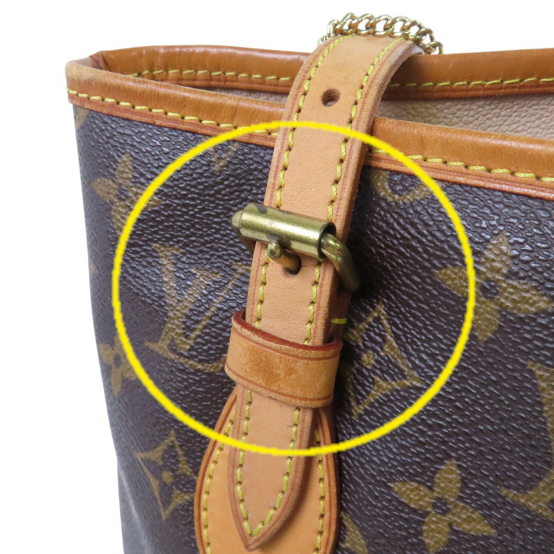 LOUIS VUITTON Monogram Bucket PM金扣肩背袋-15