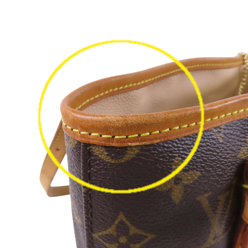 LOUIS VUITTON Monogram Bucket PM金扣肩背袋-17