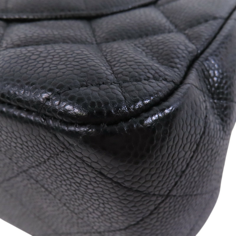CHANEL 牛皮皮革Large Classic 30銀扣鏈帶肩背袋-13