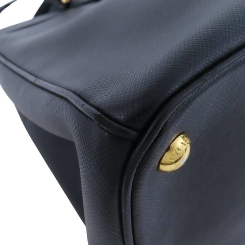 PRADA Saffiano皮革2Way Shoulder金扣手挽肩背兩用袋-10