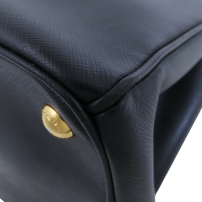PRADA Saffiano皮革2Way Shoulder金扣手挽肩背兩用袋-11