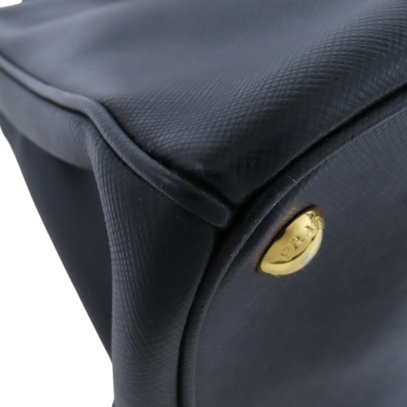 PRADA Saffiano皮革2Way Shoulder金扣手挽肩背兩用袋-12