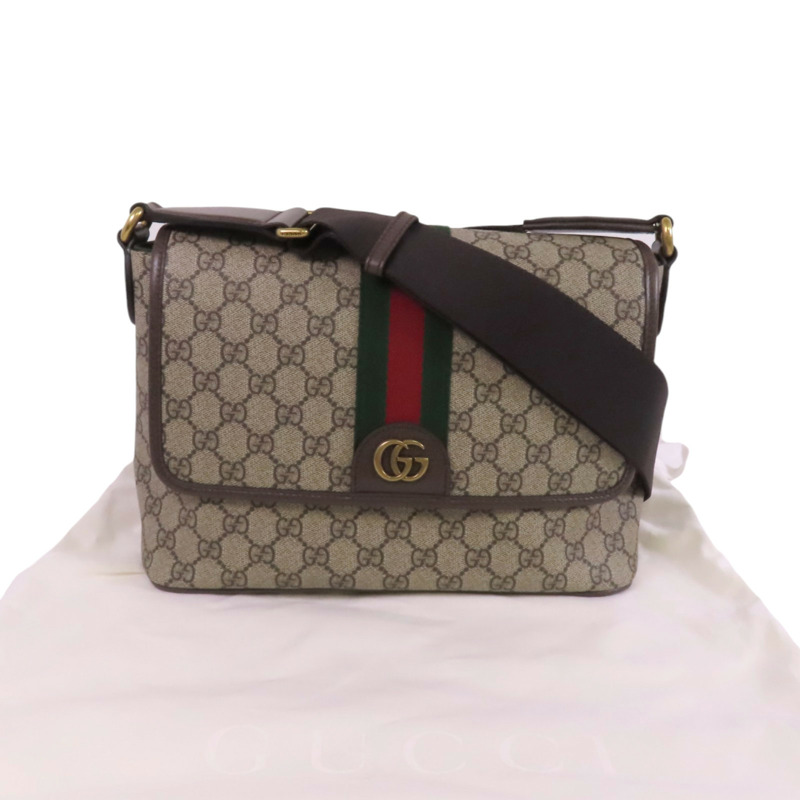 GUCCI 塗層帆布Ophidia Medium Messenger金扣肩背袋-9