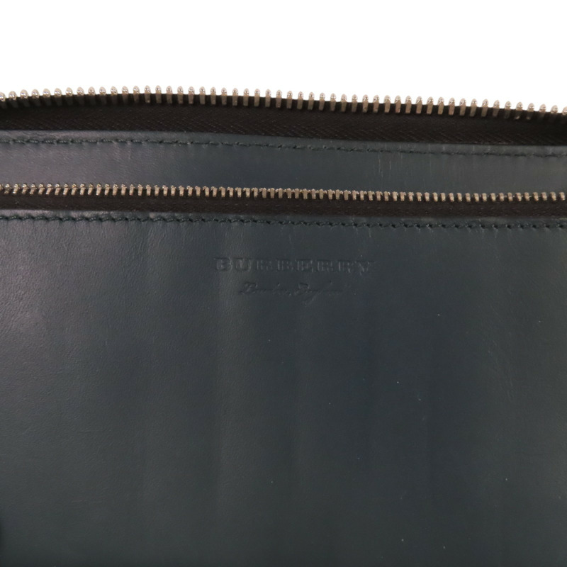 BURBERRY 塗層帆布Zipper Long Wallet銀扣拉鏈長錢包-6