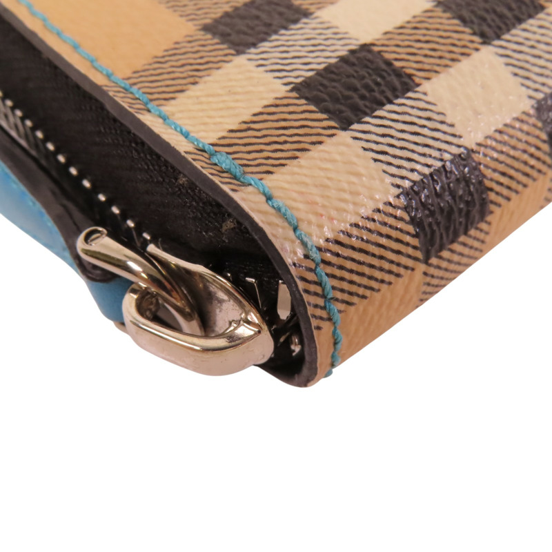 BURBERRY 塗層帆布Zipper Long Wallet銀扣拉鏈長錢包-10