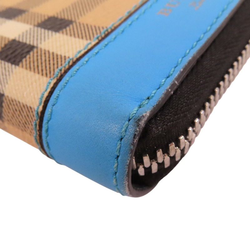 BURBERRY 塗層帆布Zipper Long Wallet銀扣拉鏈長錢包-11