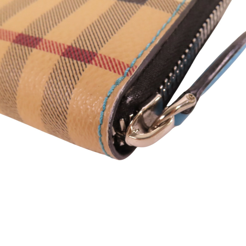 BURBERRY 塗層帆布Zipper Long Wallet銀扣拉鏈長錢包-13