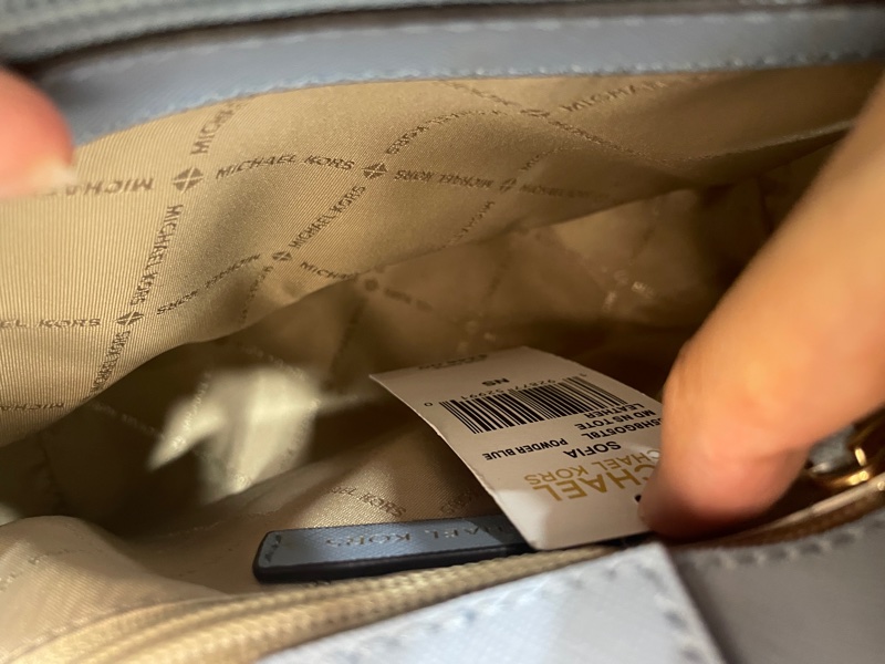 全新❗️Michael Kors 經典金鍊包 粉藍色-8