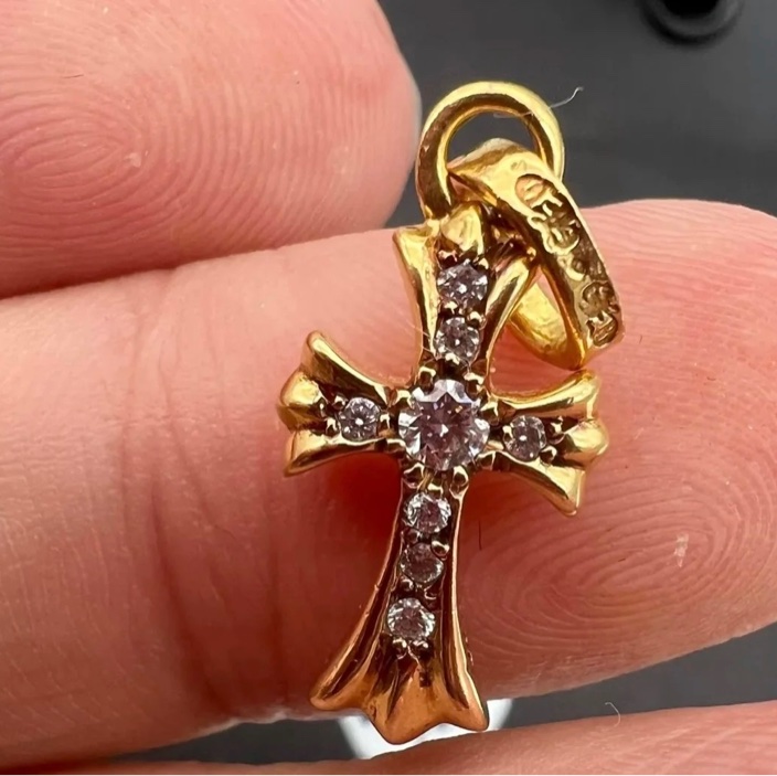 Chrome hearts 克罗心 22k黄金白钻Babyfat-5