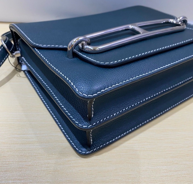 🌈Hermes💚Roulis 23💚2Q英國綠銀扣🌟99新🌈evercolor皮🌟-5