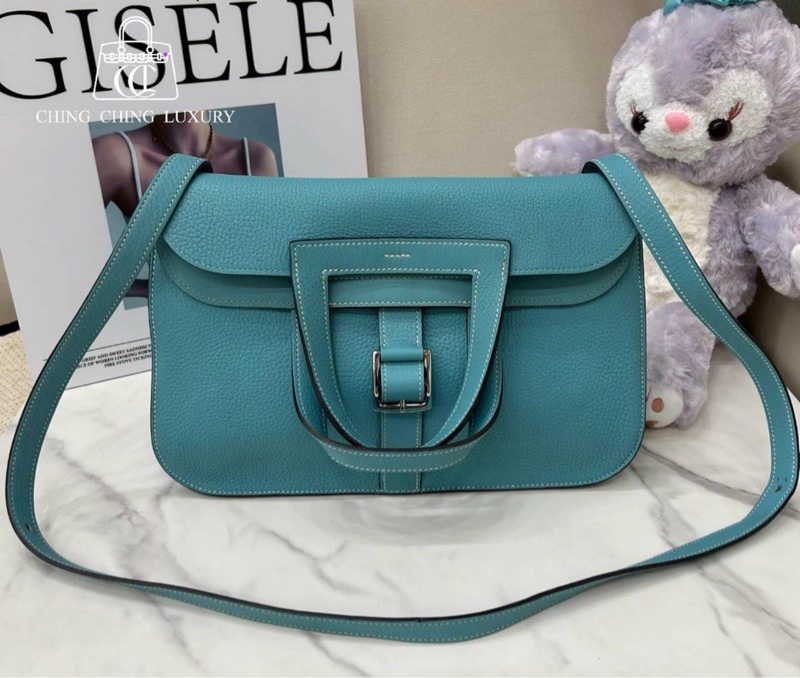 🌈Hermes🩵Halzan 31🩵Tiffany藍色銀扣🌟99新🌈-0