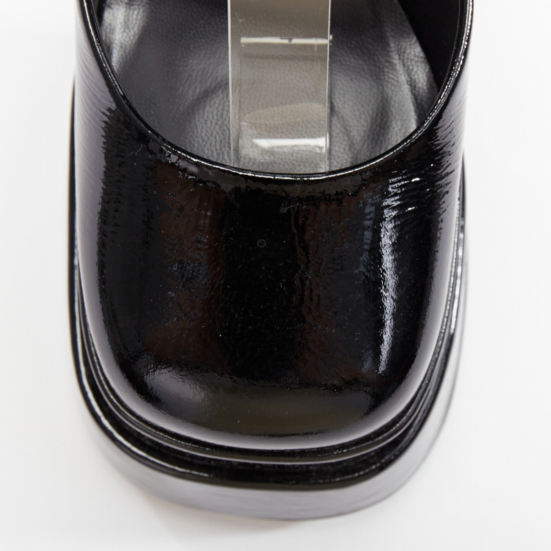 VERSACE Runway Aevitas 155 black patent gold crystal Medusa platform EU38.5-5