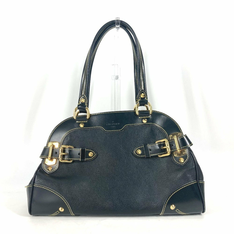 LOUIS VUITTON M95623 Suhali 鉚釘 Radiu 皮革肩背包/手提包,女款,Noir 黑色-0