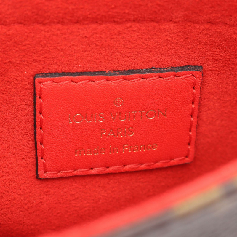 LOUIS VUITTON 單肩包 手提包 M44322 Monogram 帆布 皮革 棕色 紅色 二手 LV-3