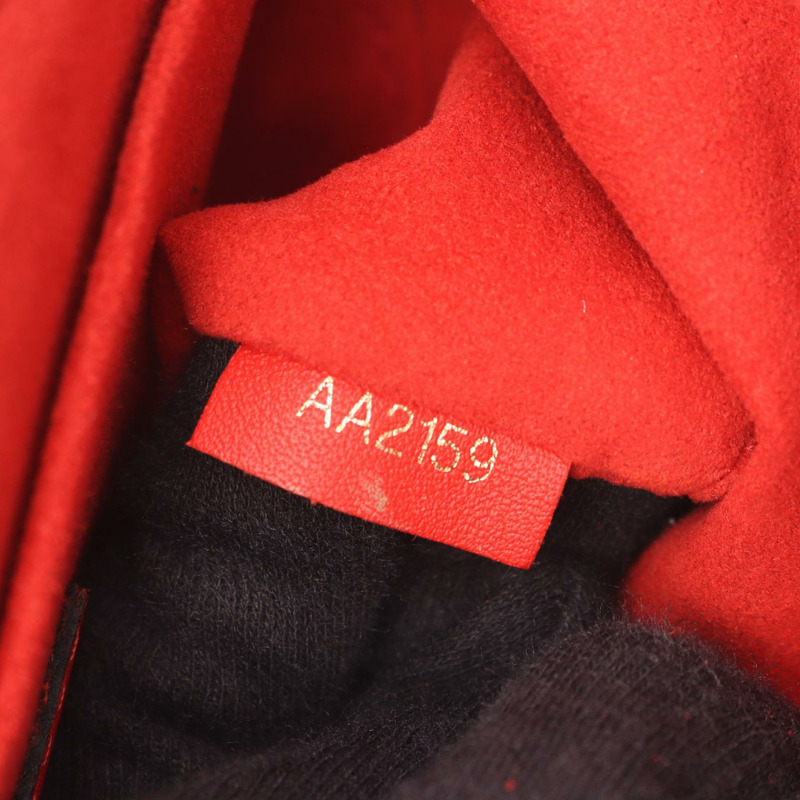 LOUIS VUITTON 單肩包 手提包 M44322 Monogram 帆布 皮革 棕色 紅色 二手 LV-4