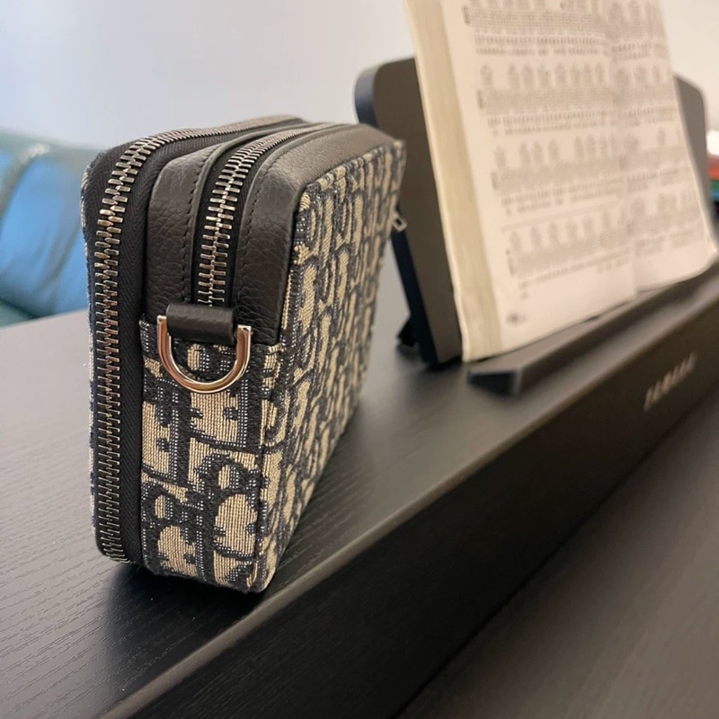 99新帶膜🈶購證😍Dior經典老花男款相機包斜挎單肩包-8