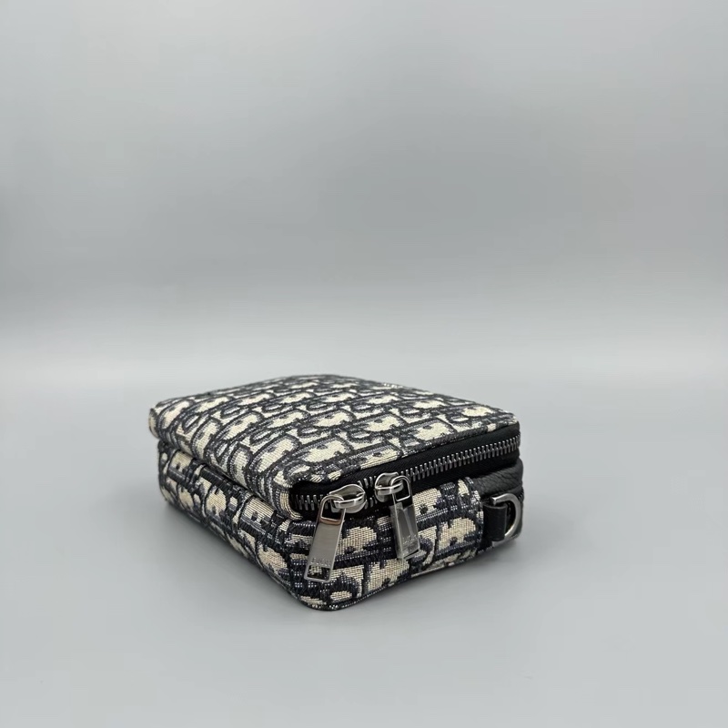 99新帶膜🈶購證😍Dior經典老花男款相機包斜挎單肩包-24