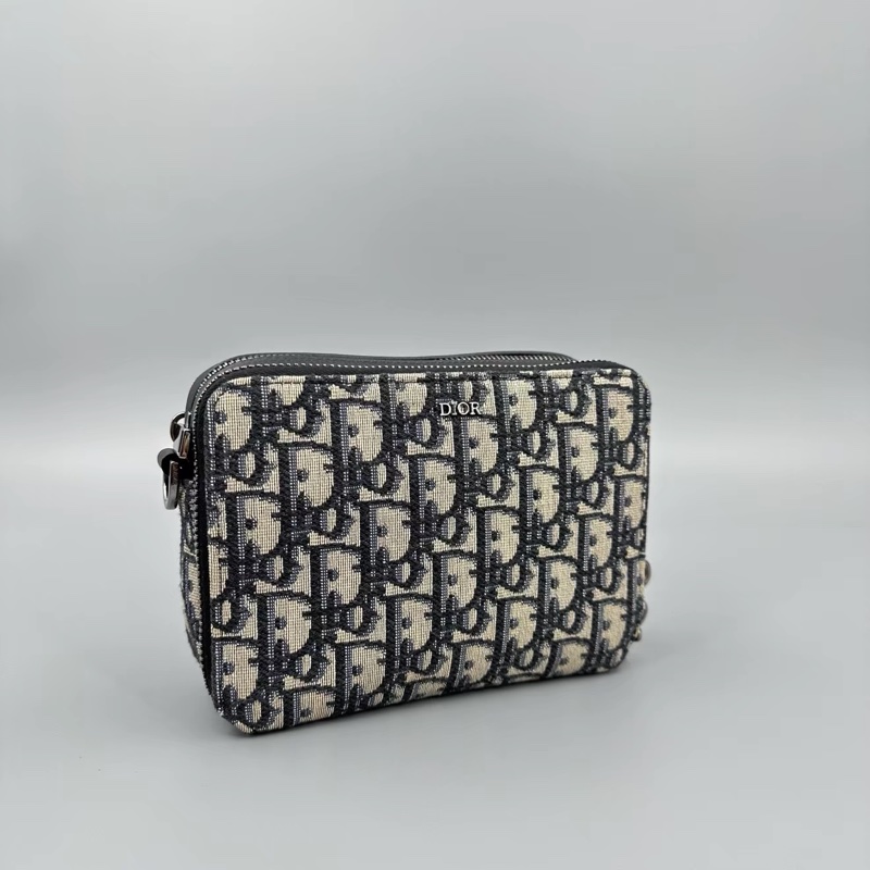 99新帶膜🈶購證😍Dior經典老花男款相機包斜挎單肩包-26