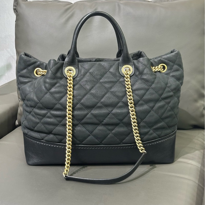 Chanel 香奈儿 黑金荔枝纹 手提单肩-1