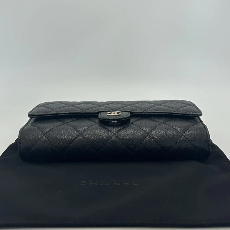 CHANEL 黑金荔枝牛CF WOC 二合一鏈條包 19.5*12.5*3.5 98新配件塵袋購證-2