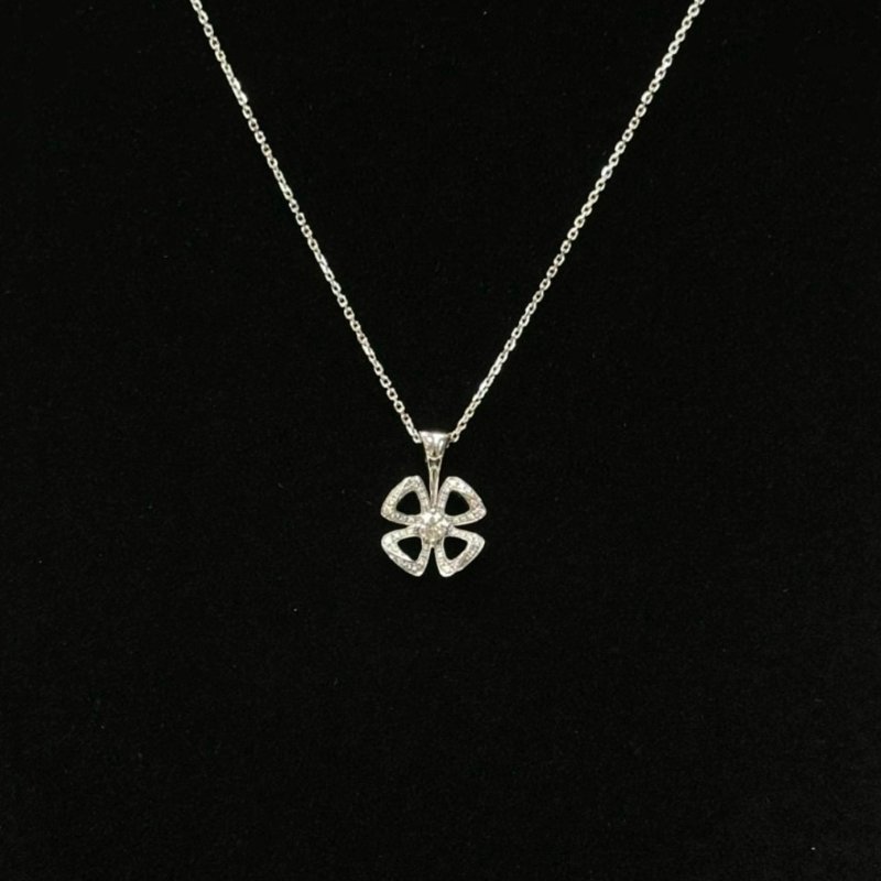 BVLGARI FIOREVER白金花系鏈條42cm 99新-3