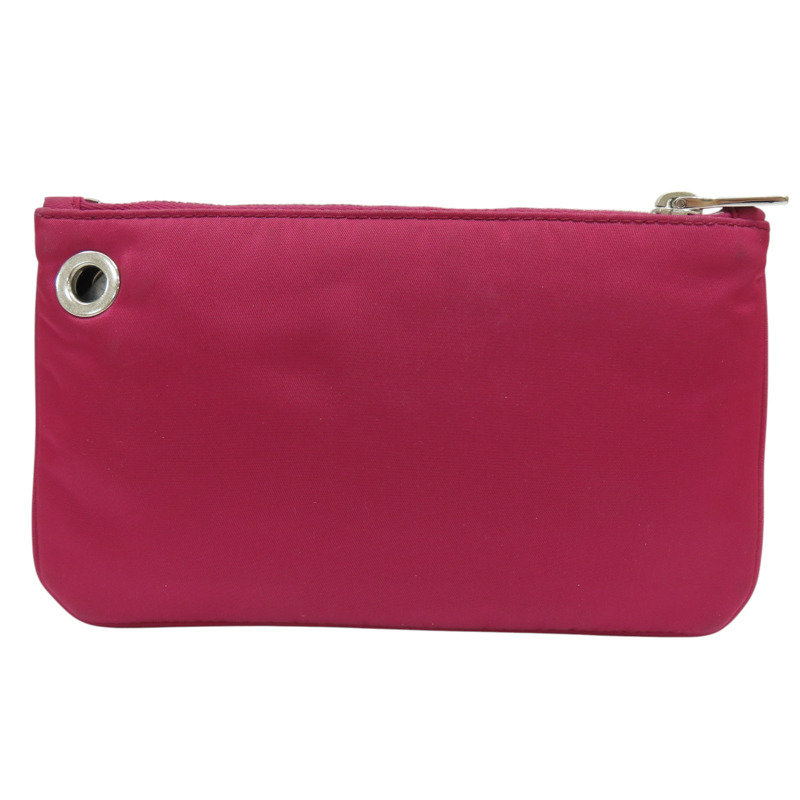 粉色 尼龍帆布 手拿包-3