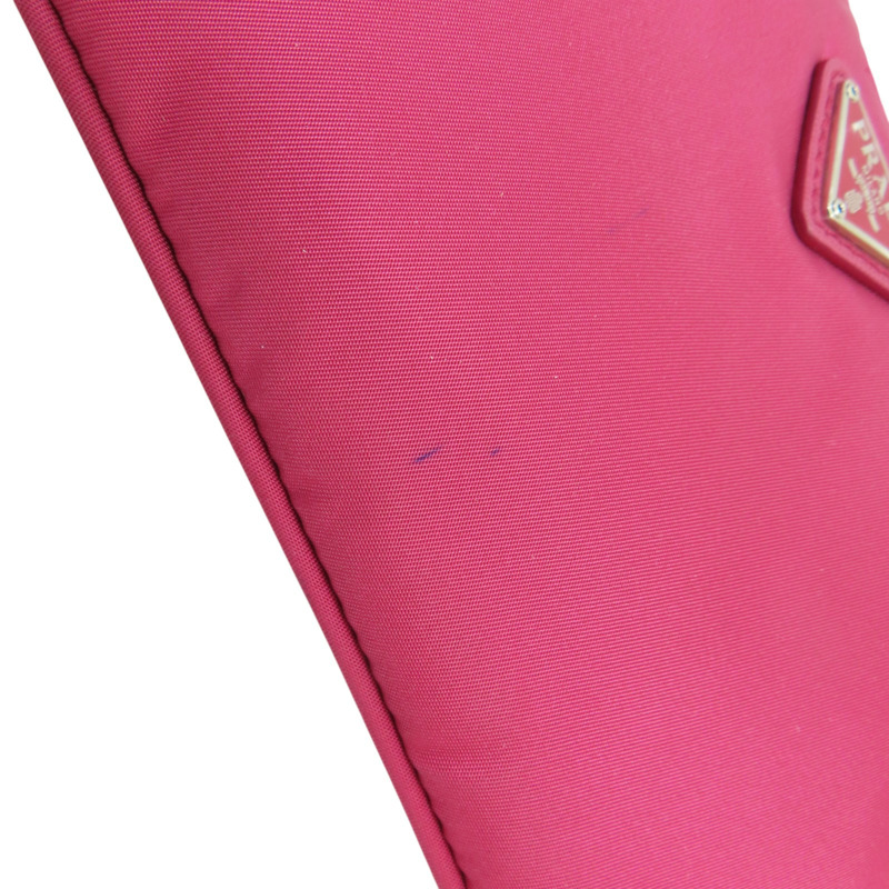 粉色 尼龍帆布 手拿包-12