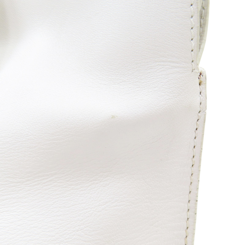 白色 羊皮 肩背包-14