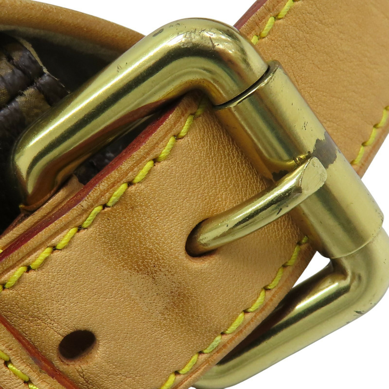 棕色 原花帆布 HUDSON PM金扣 肩背包 M40027-18