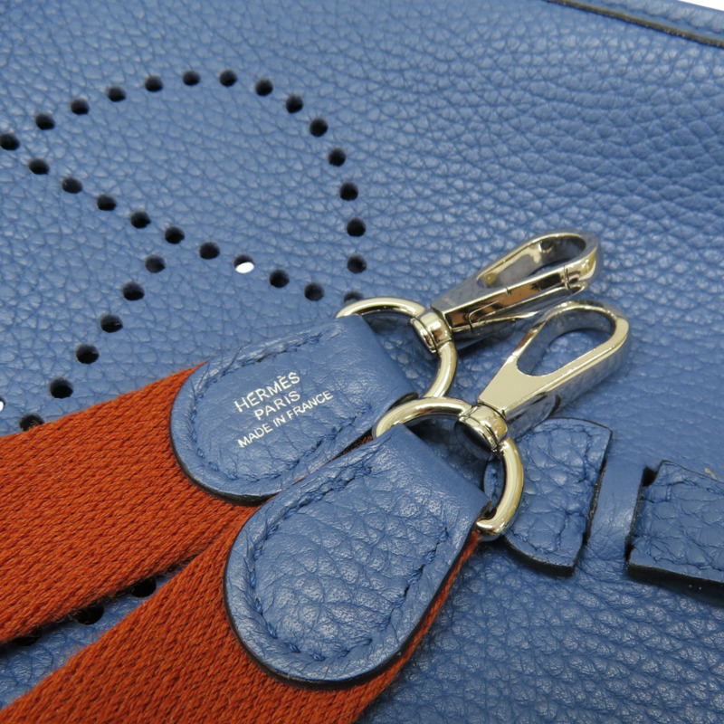 藍色 TC皮革 Mini Evelyne 肩背包 X刻-12