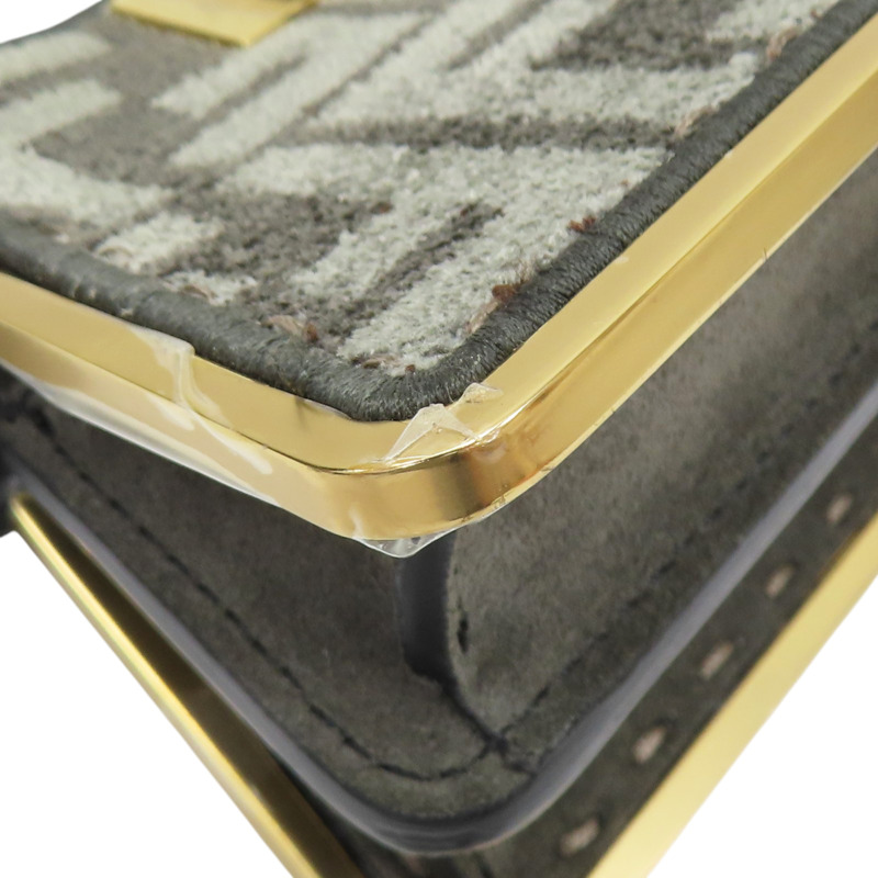 灰色 棉毛 Mini Peekaboo 肩背包-9