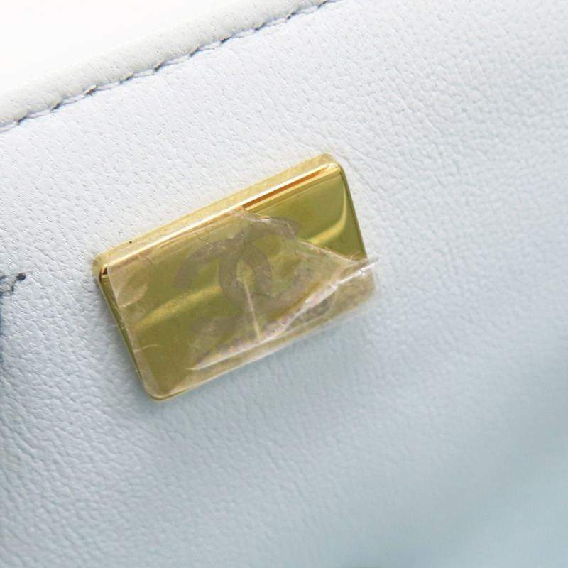 藍色 羊皮 Mini Matelasse 肩背包 A69900-8