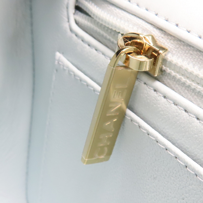 藍色 羊皮 Mini Matelasse 肩背包 A69900-14