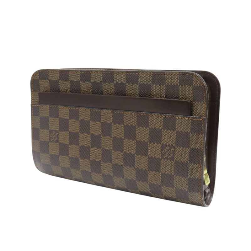 棕色 棋盤格 帆布 Pochette Saint Louis 手拿包 N51993-2