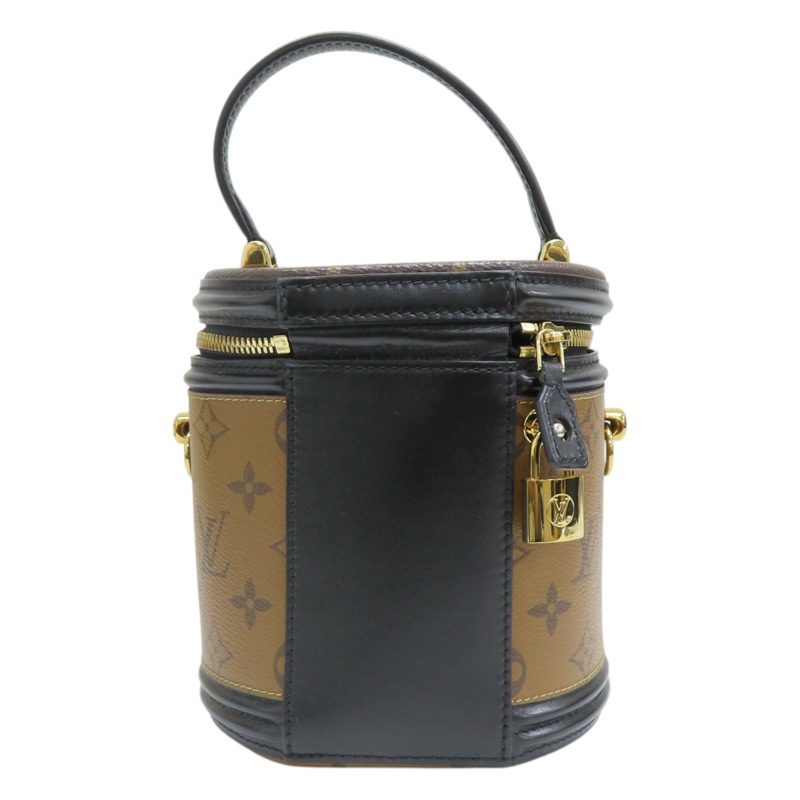 棕色 原花帆布 Cannes 圓筒包 兩用包 M43986-1