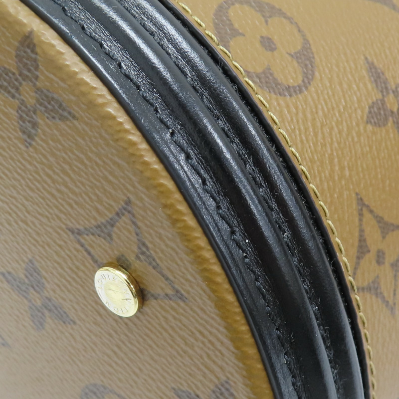 棕色 原花帆布 Cannes 圓筒包 兩用包 M43986-10