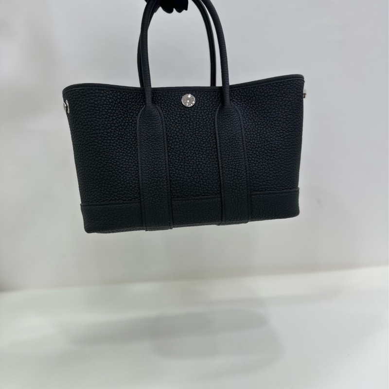 Hermes Mini Garden Party 黑銀 W刻 全新全套 25年3月原購證-7