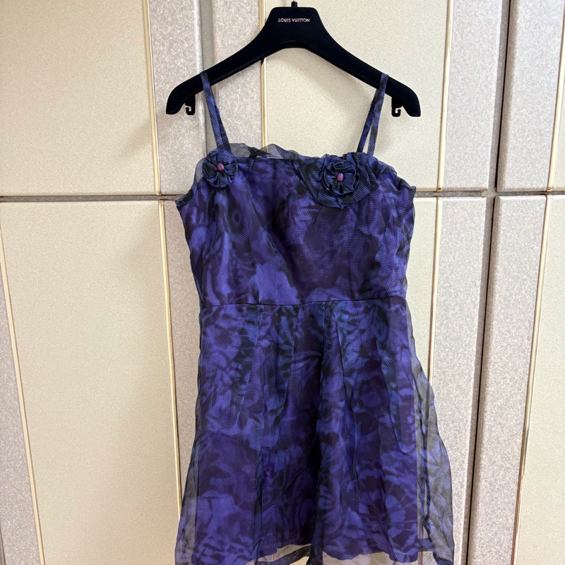 49）Donna Hsu正品紫色烏干紗質感洋裝 7號 全新含吊牌原價12800-0