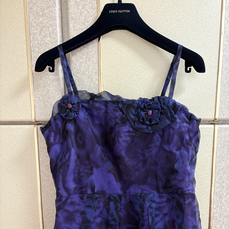 49）Donna Hsu正品紫色烏干紗質感洋裝 7號 全新含吊牌原價12800-6