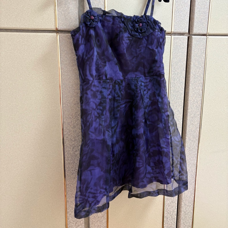 49）Donna Hsu正品紫色烏干紗質感洋裝 7號 全新含吊牌原價12800-7