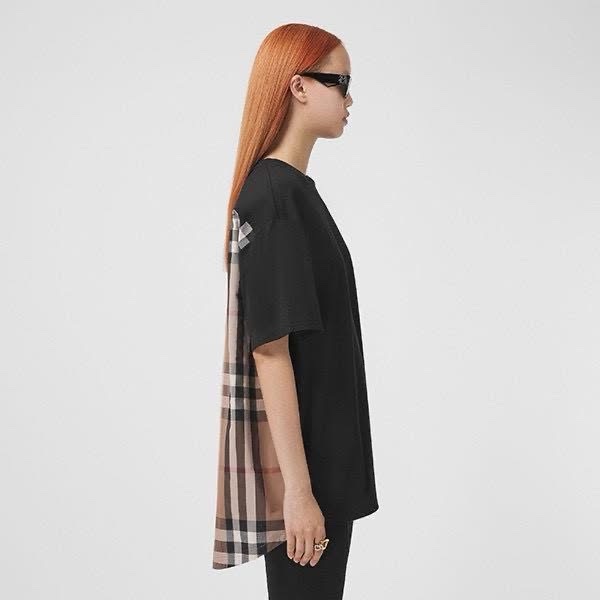 Burberry 倫敦 經典格紋拼接長版上衣-2