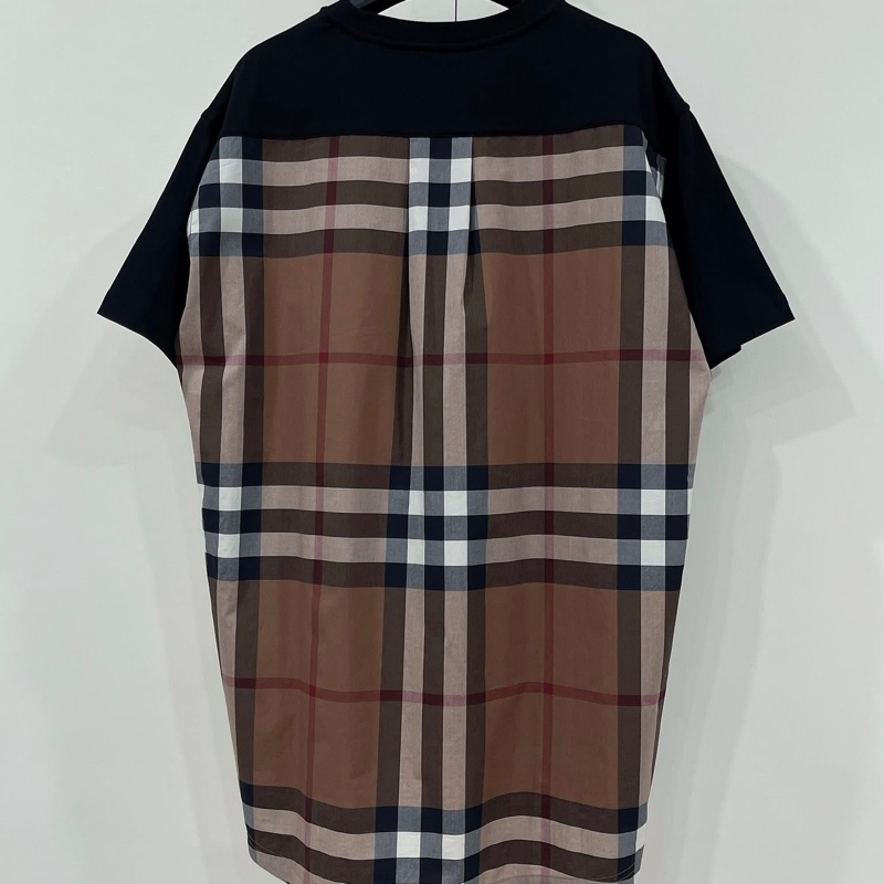Burberry 倫敦 經典格紋拼接長版上衣-4
