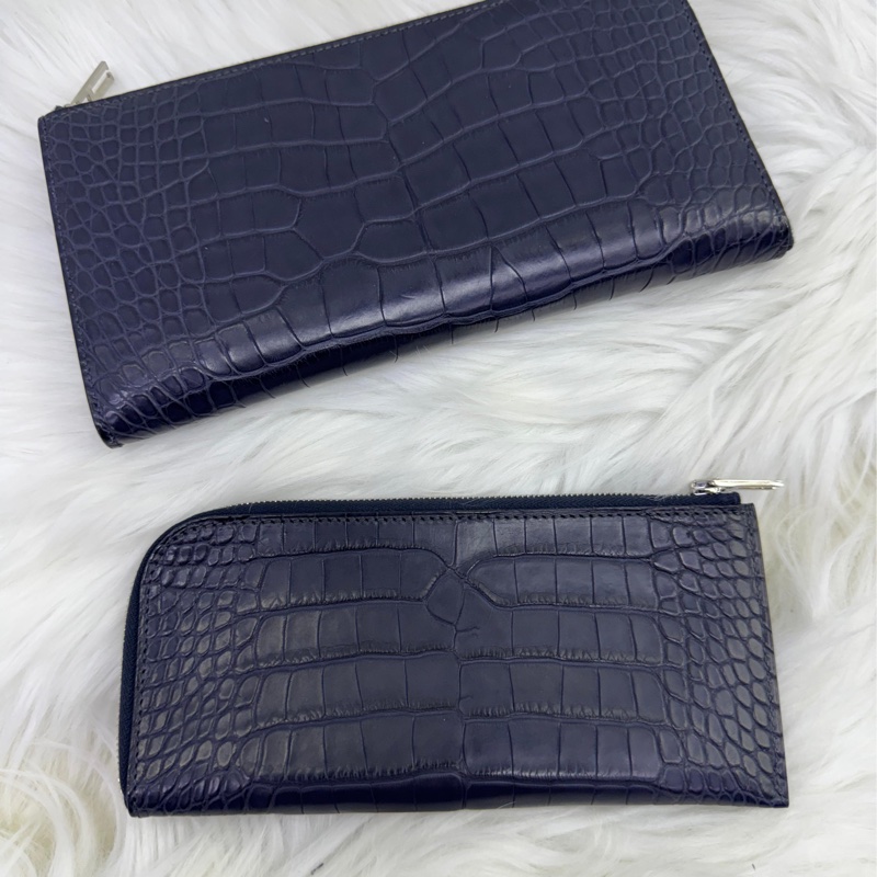 Hermes Matt Alligator Azap Wallet blue marine-2