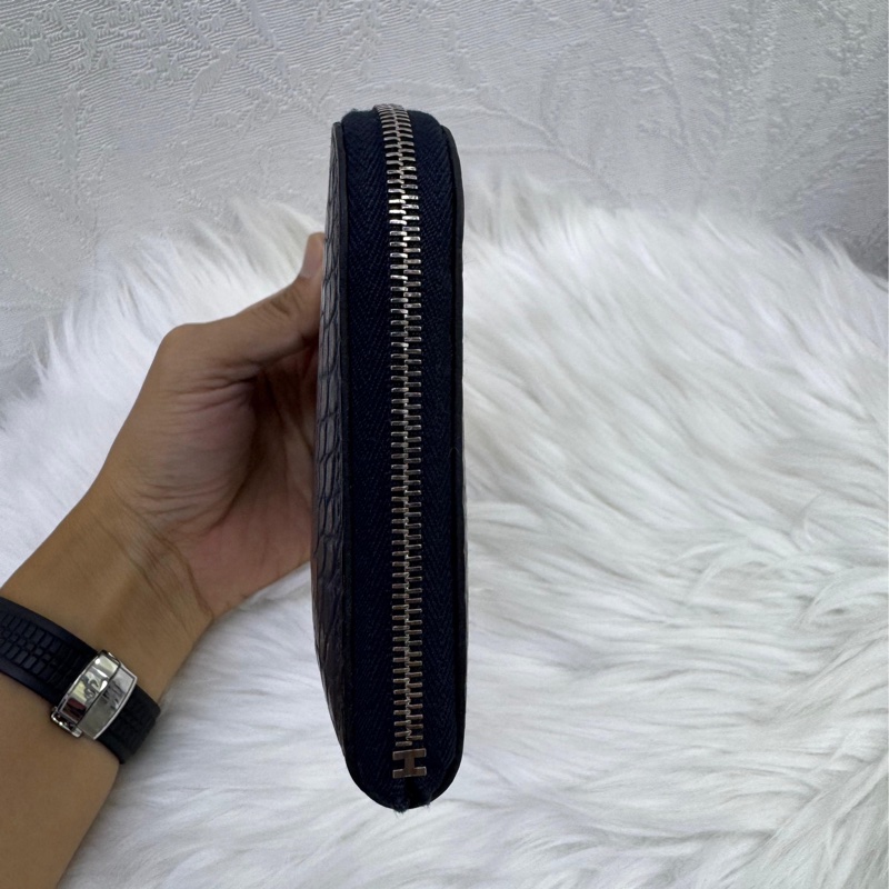 Hermes Matt Alligator Azap Wallet blue marine-3