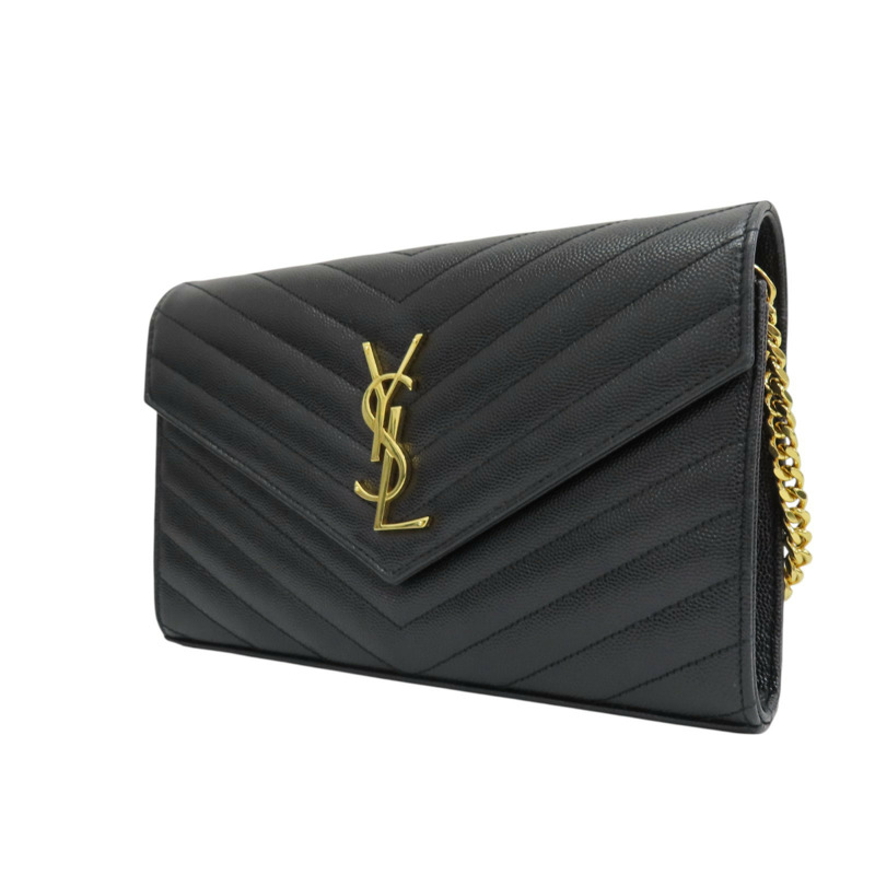 黑色牛皮 Monogram 肩背包 377828-2