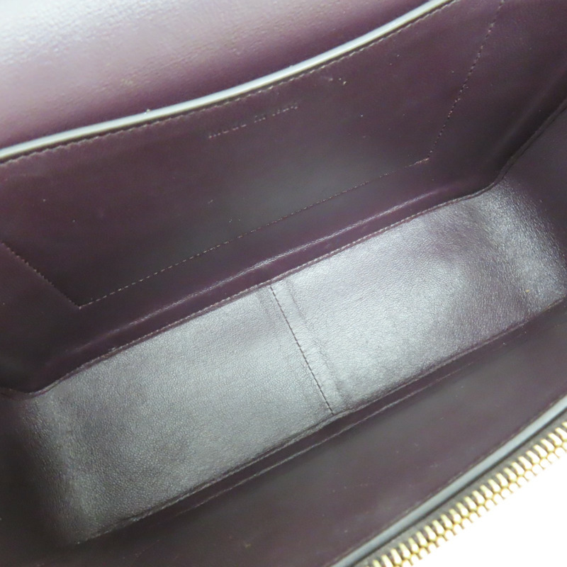 深紫/粉膚色 牛皮 Frame 肩背包-4