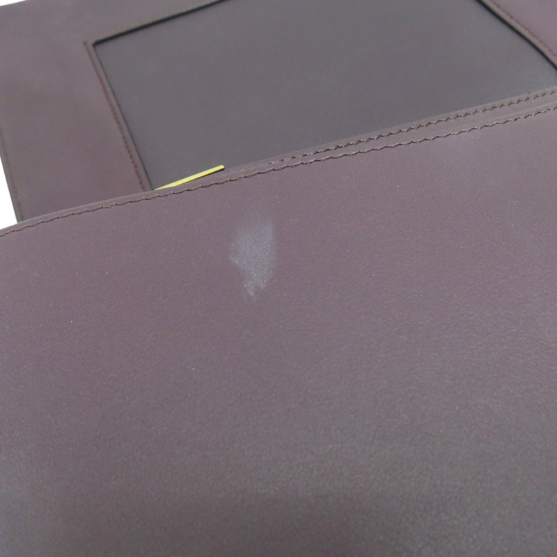 深紫/粉膚色 牛皮 Frame 肩背包-16