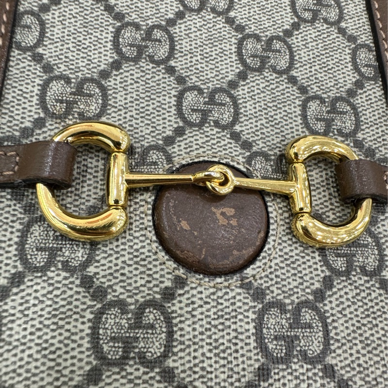 Gucci古馳 老花Horsebit 1955系列直式手機包 尺寸10.5*16*4cm-6