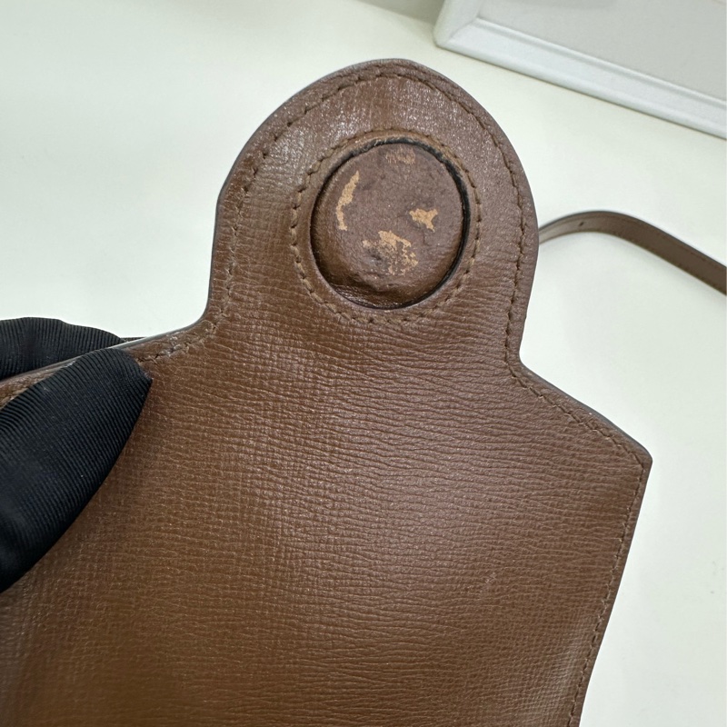 Gucci古馳 老花Horsebit 1955系列直式手機包 尺寸10.5*16*4cm-7