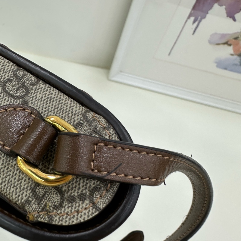 Gucci古馳 老花Horsebit 1955系列直式手機包 尺寸10.5*16*4cm-11